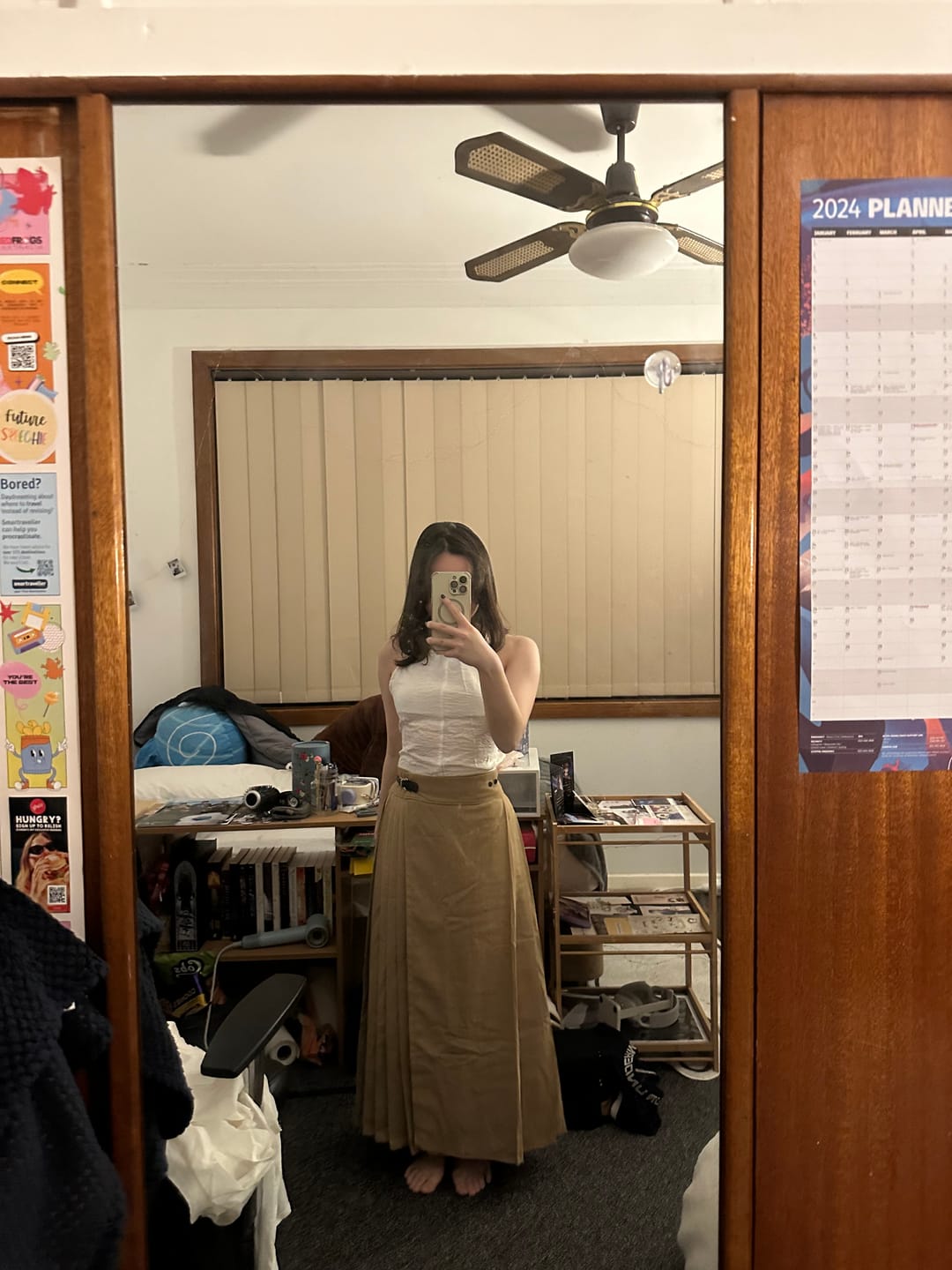 Customer photo review of Momao Xiewen 磨毛斜纹 Brushed Twill Pocket Adjustable Modernized Mamian Skirt