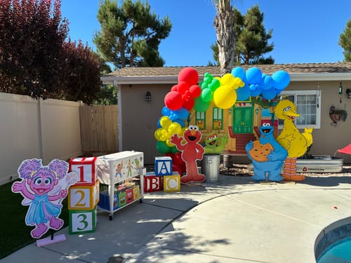 Customer photo review of Sesame Balloon Garland Kit