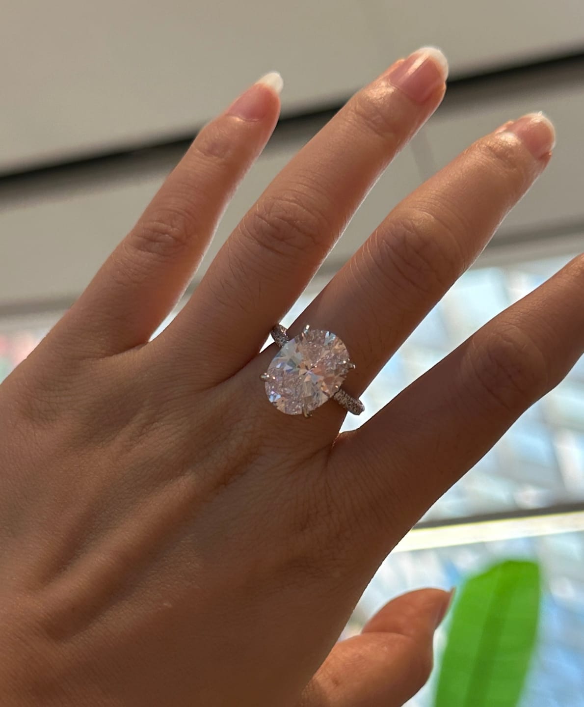 Customer photo review of S925 8.0 Carat Oval Cut Exclusive Simulated Diamond Engagement Ring Travel Ring For Women