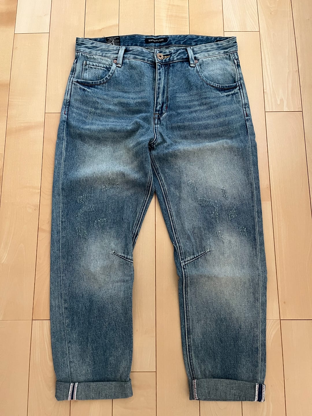 Customer photo review of アメカジユーズド感ストレートテーパードデニムパンツ