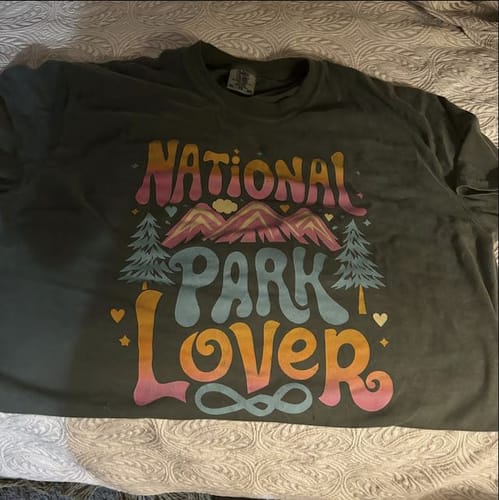 Customer photo review of National Park Lover "Groovy Color" Comfort Colors T-Shirt