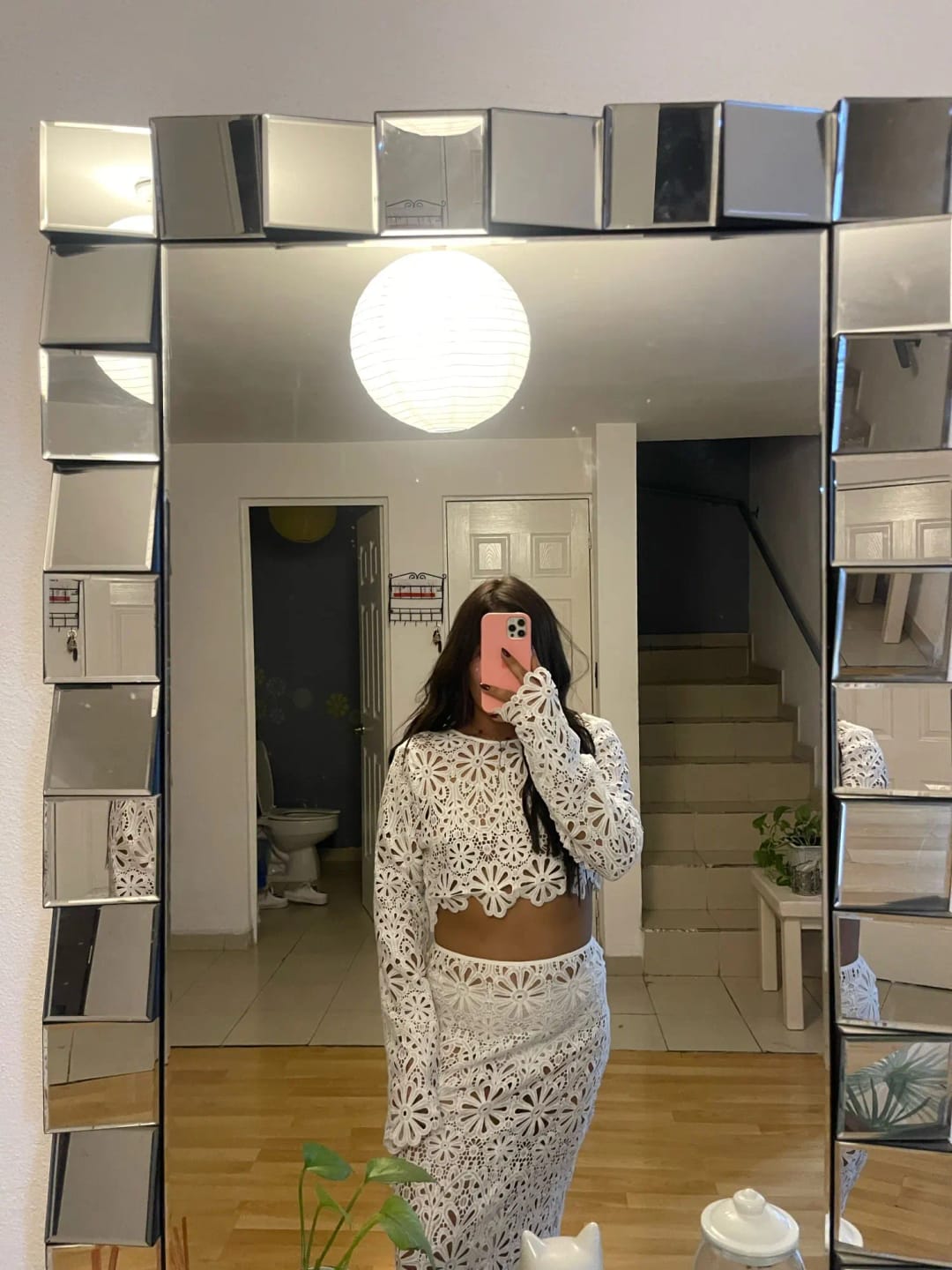 Customer photo review of White Crochet Lace Two-Piece Set - Boho Beach Vibes