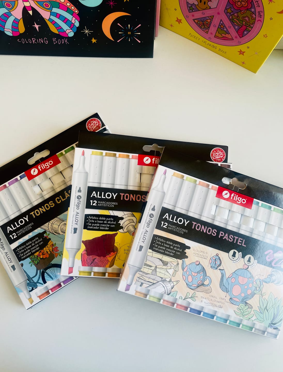 Customer photo review of Filgo Alloy - Set 12 Marcadores al Alcohol Tonos Pastel