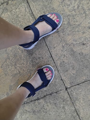 Customer photo review of Alderton Sandals Navy