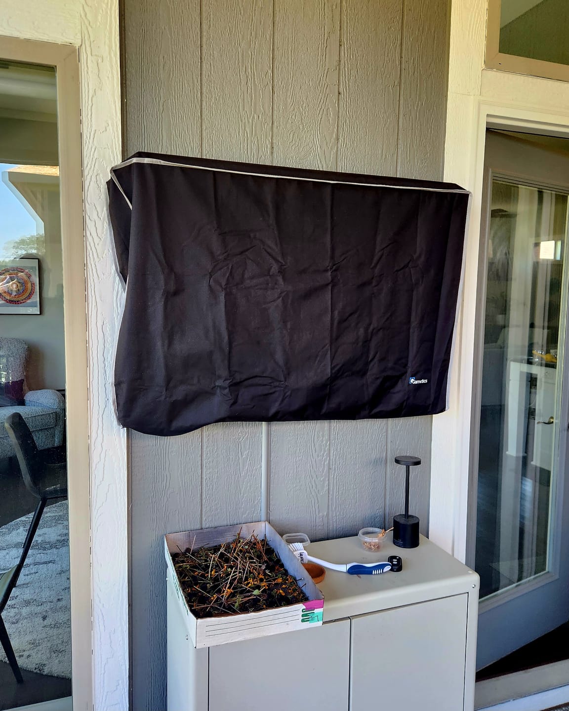 Customer photo review of Black - Outdoor TV Cover