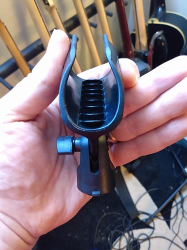 Customer photo review of Moukey マイクスタンド ストレート マイクホルダー 三脚 スタンド ストレート クリップ付き カバーx2 調整可能 折りたたみ 講習会 ライブ スピーチ 放送 ブラック MMs-3