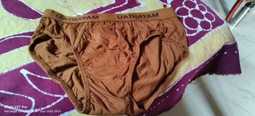 Customer photo review of Vennto OE - 100% Cotton Outer Elastic Breifs For Men (Assorted Colors) | Uathayam