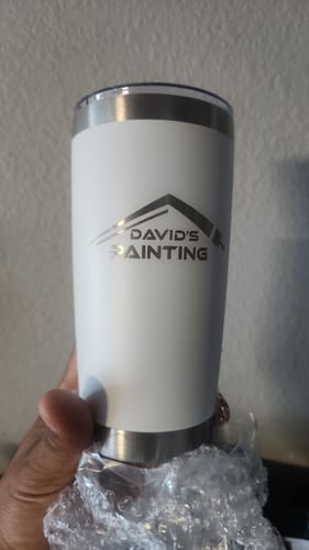 Customer photo review of Bundle (6) Custom Laser Engraved - 20oz Tumblers