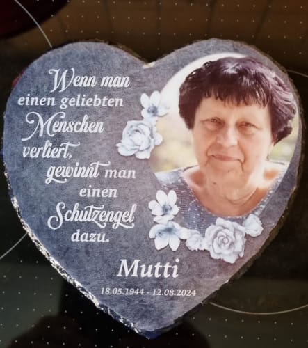 Customer photo review of Schutzengel - Individuelles Schieferherz