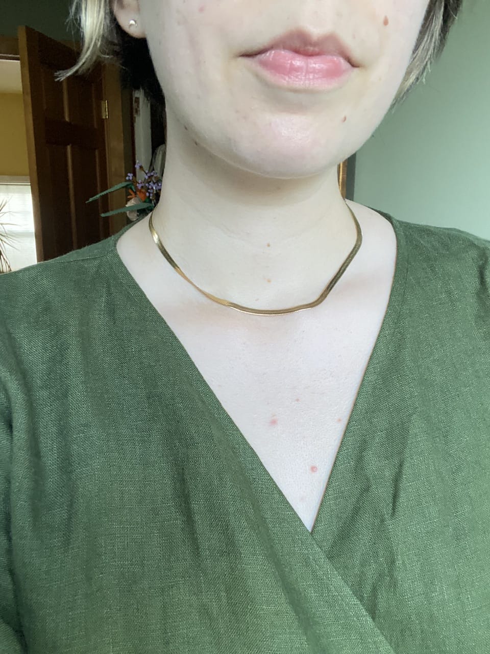 Customer photo review of Herringbone Necklace