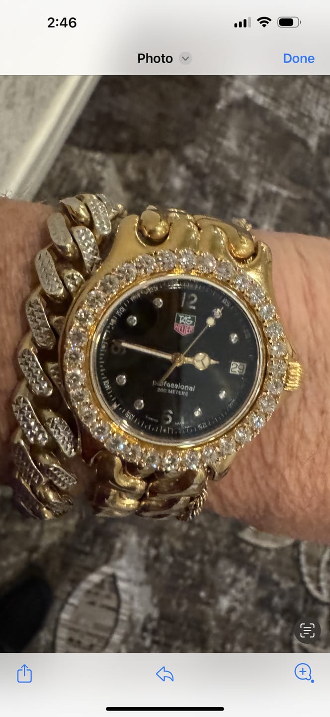 Customer photo review of 3.5 Ct Custom Diamond Bezel To Fit Rolex Datejust & President Watch