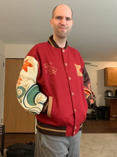Customer photo review of Genshin Varsity Jacket Preorder