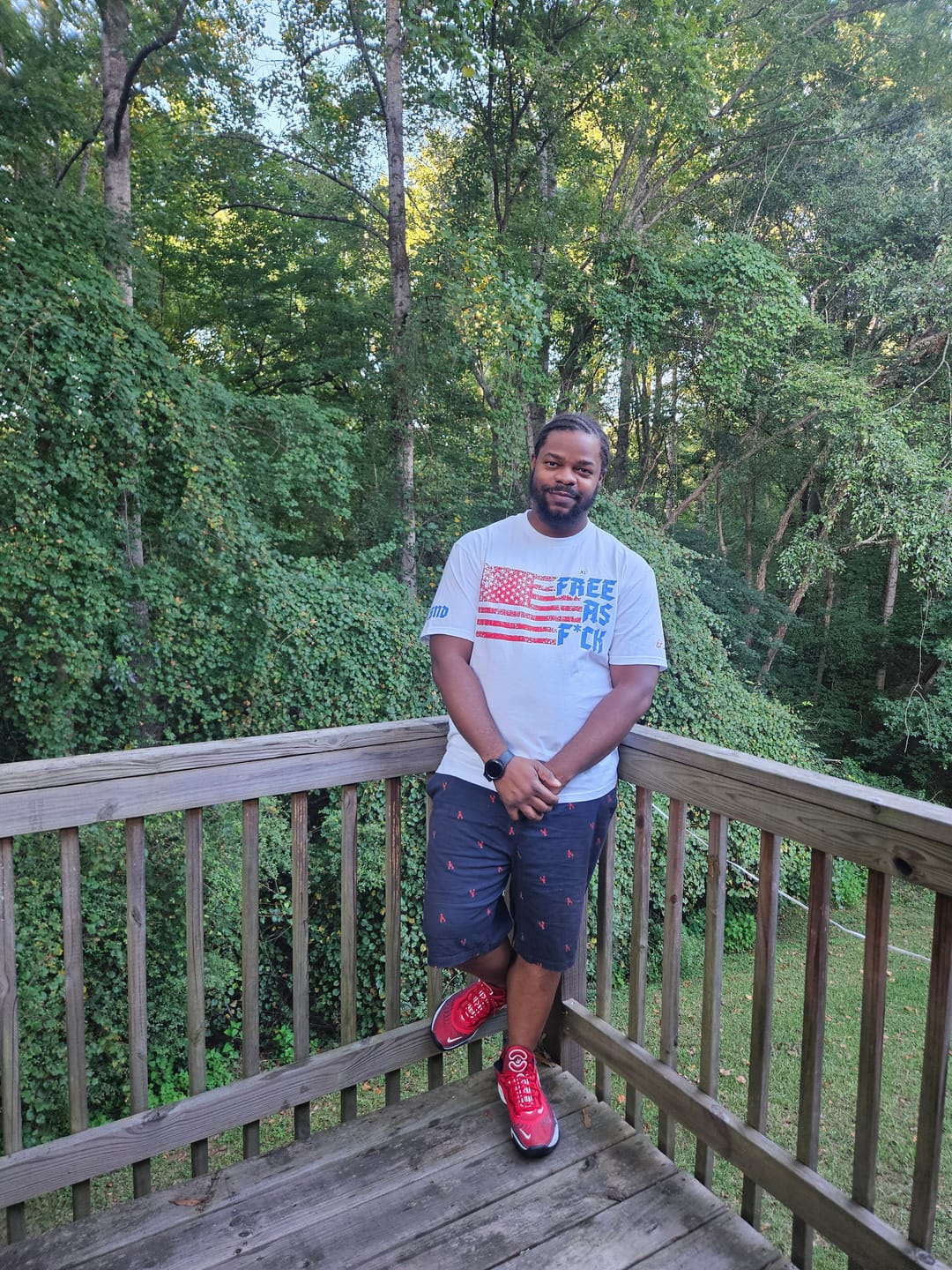 Customer photo review of In God We Trust Tee
