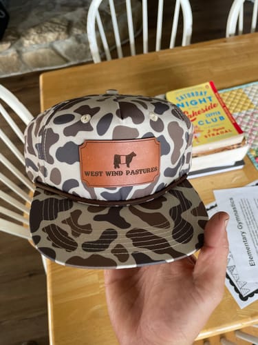 Customer photo review of Custom Leather Patch Goat Rope Hats