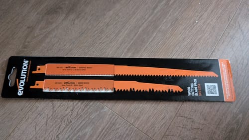 Customer photo review of Kit de 2 lames à bois Evolution pour Scie sabre
