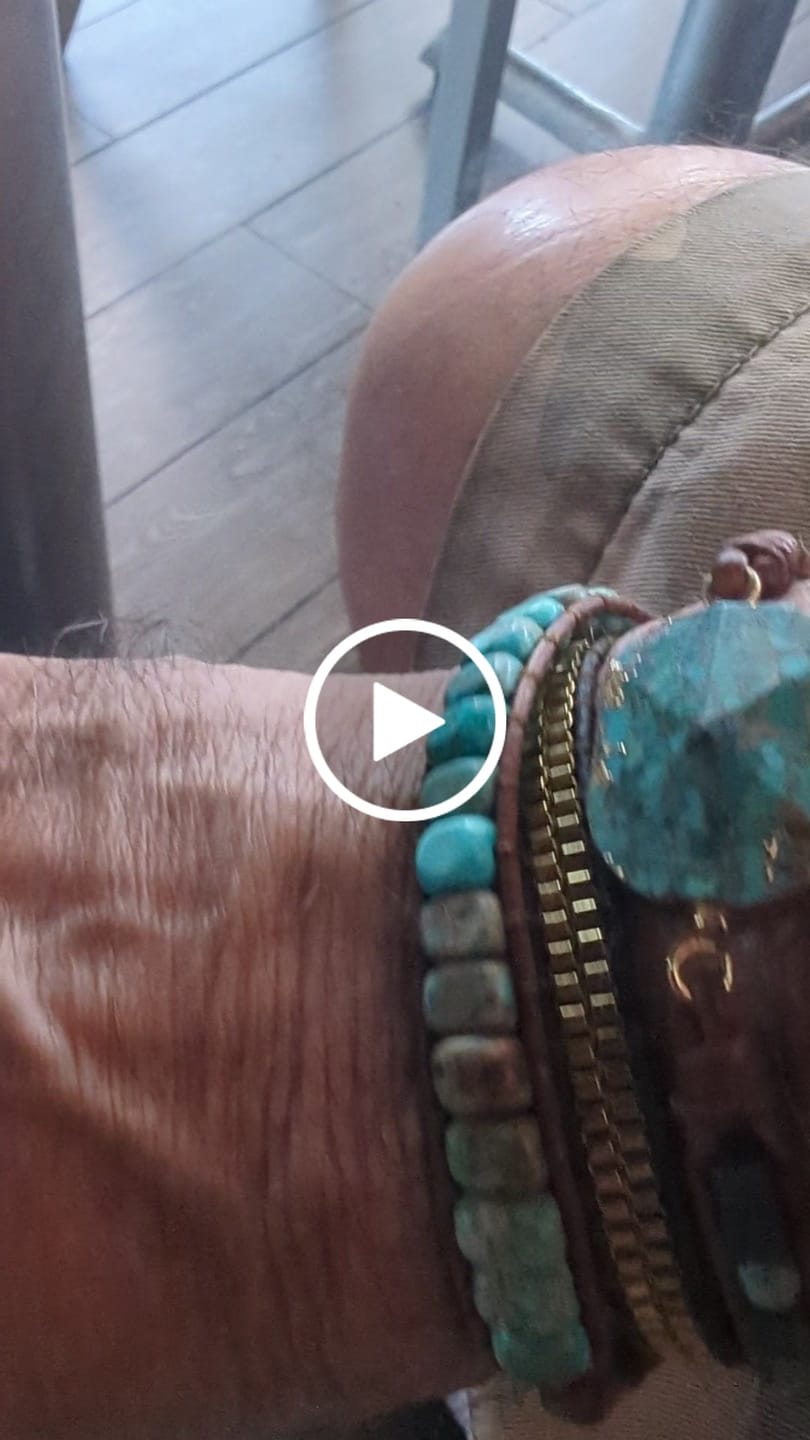 Customer video review of Turquoise Calming Energy Wrap Bracelet