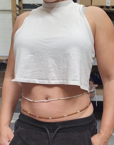 Customer photo review of *Best Seller* Ashanti African Waist Beads by KENTELL