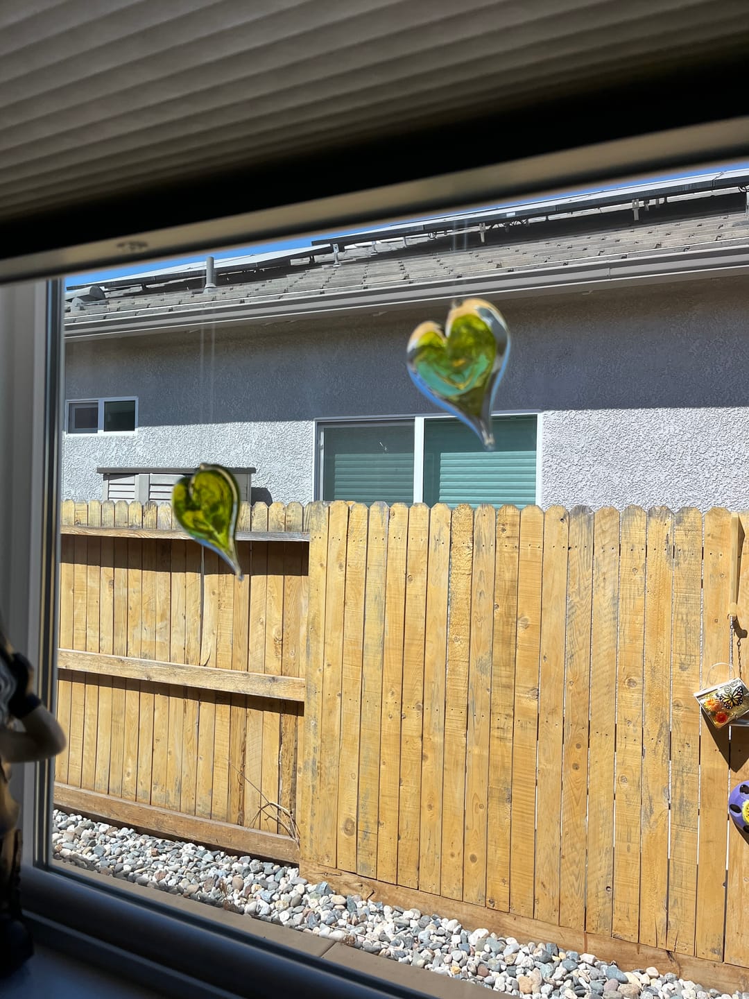 Customer photo review of Birthstone Cremation Glass Heart Suncatcher