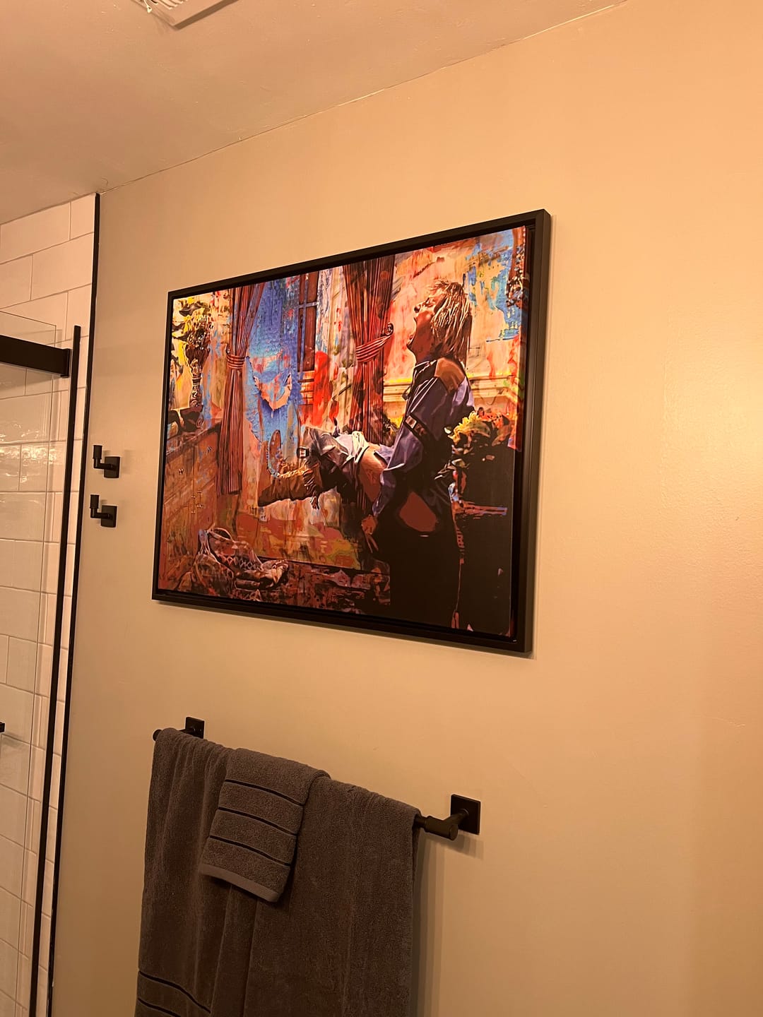 Customer photo review of Dumb & Dumber Bathroom Decor Wall Art