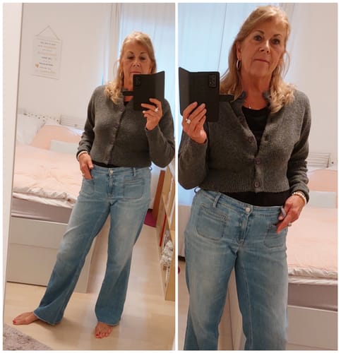 Customer photo review of Cropped Cardigan "Carollina"