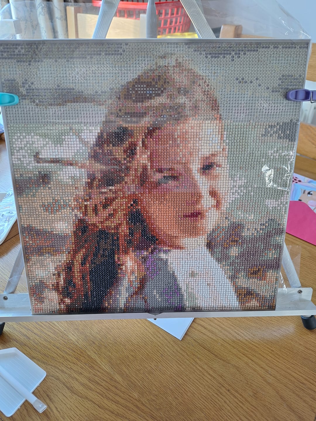 Customer photo review of Personalised Crystal Art Kit
