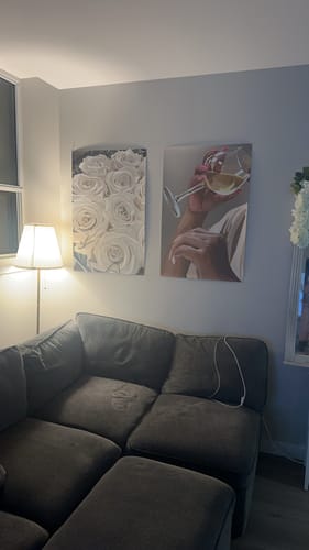 Customer photo review of Art Print Bundle : White Wine + White Roses