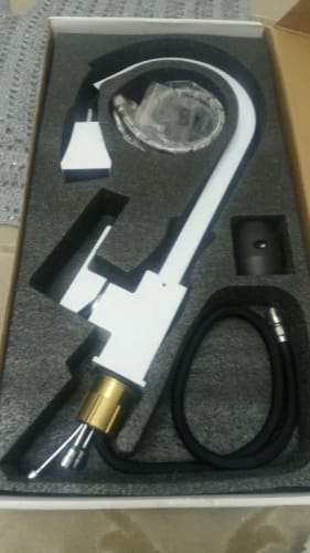 Customer photo review of Drammen - Modern Design Pull-Out Spout Kitchen Faucet