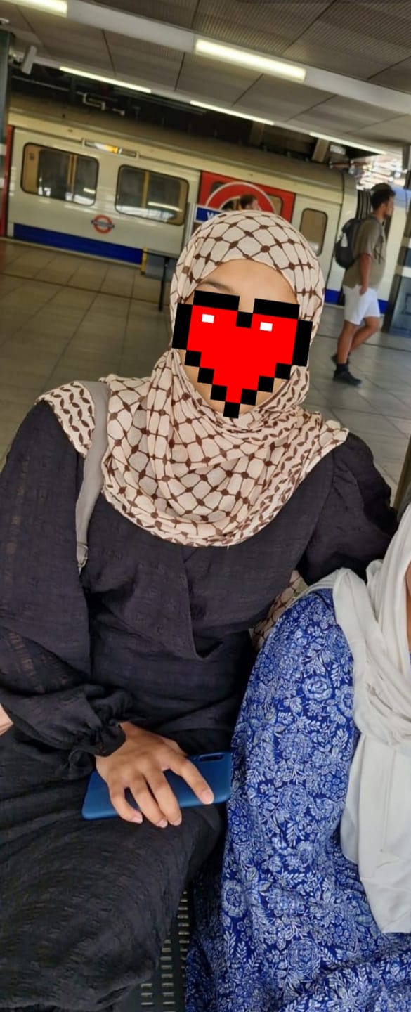 Customer photo review of Keffiyeh Modal Hijab - Brown Print