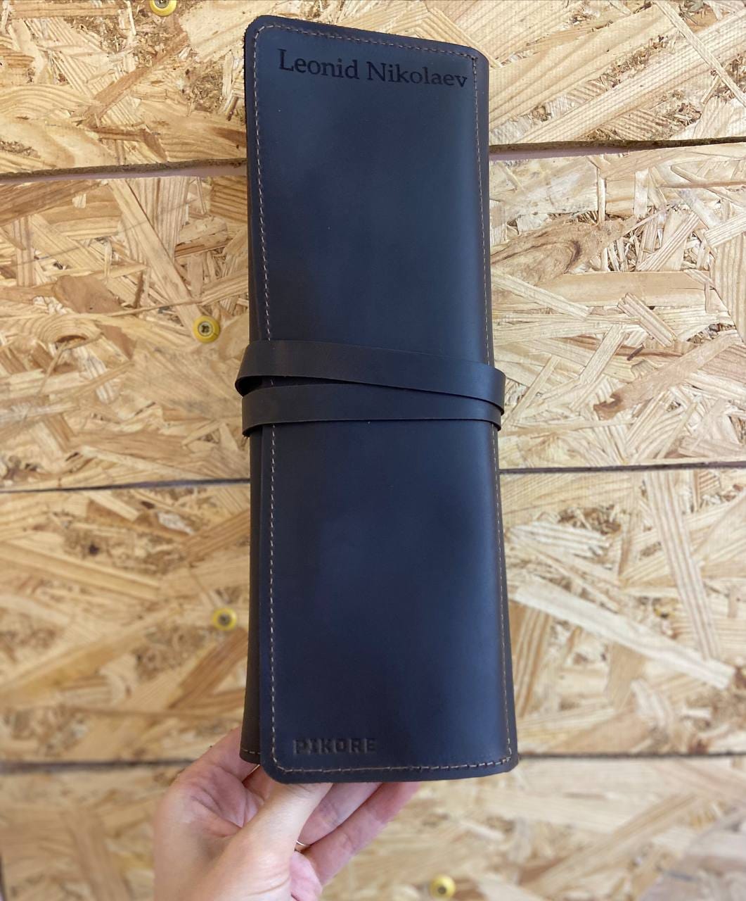 Customer photo review of Leather Pencil Case
