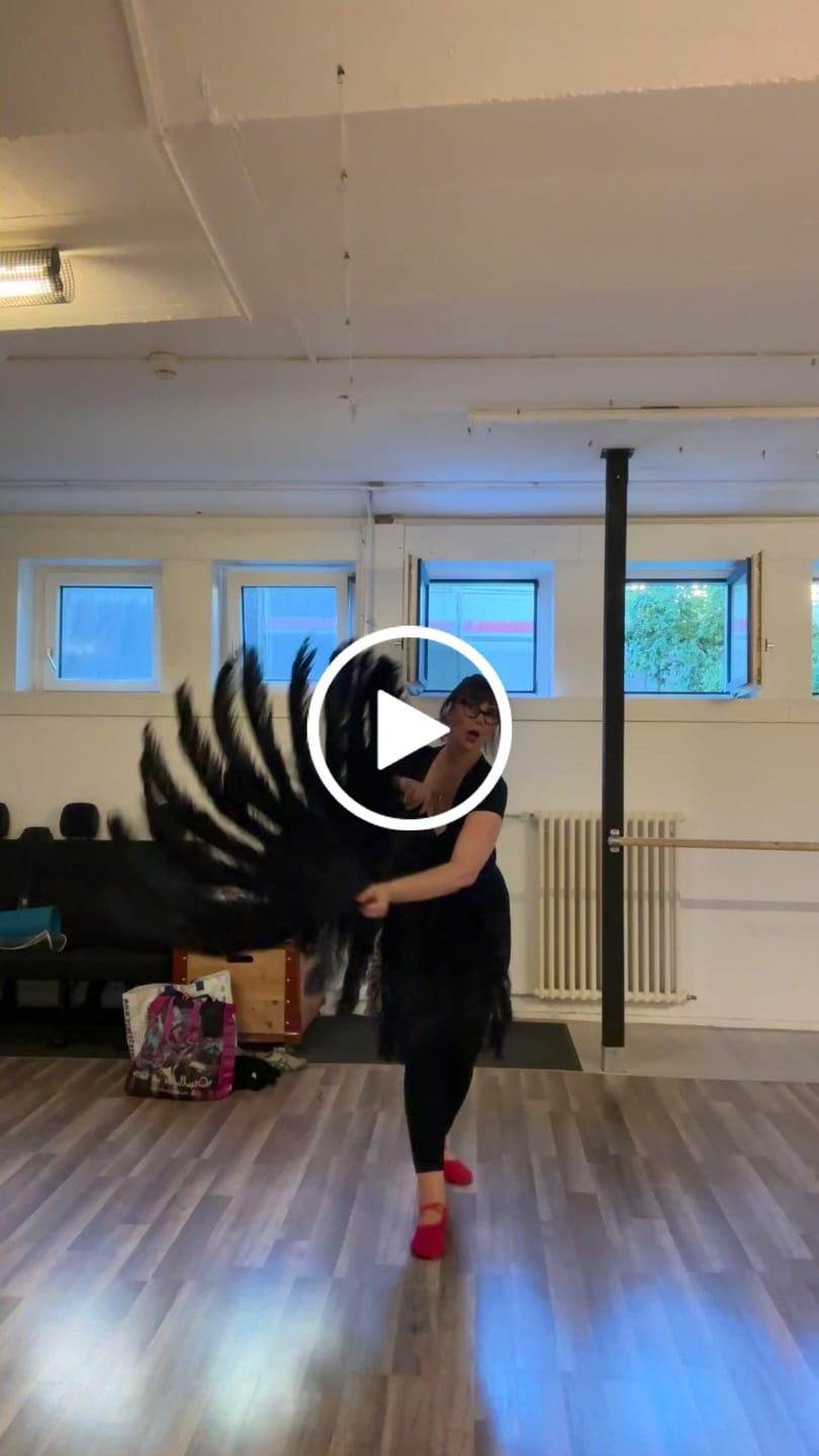 Customer video review of A pair of XL 2 Layers Ostrich Feather Fan 34''x 60'' with aluminum staves