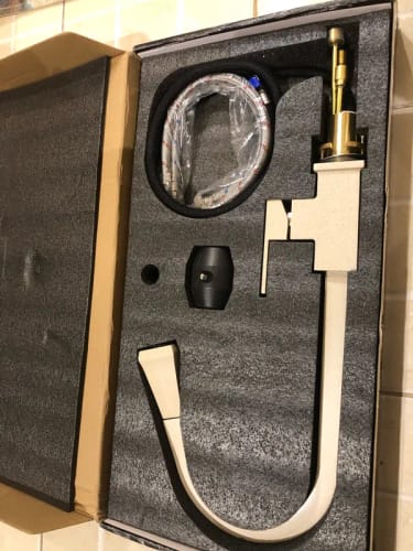 Customer photo review of Drammen - Modern Design Pull-Out Spout Kitchen Faucet