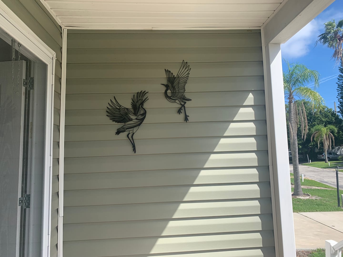 Customer photo review of Sandhill Crane Metal Wall Art (Set of 2)