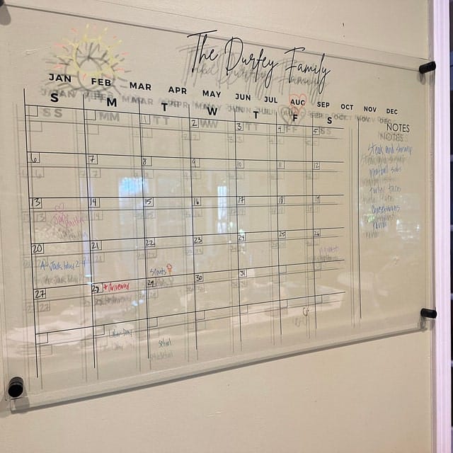 Customer photo review of Personalized Monthly Family Calendar with 1 Side Header
