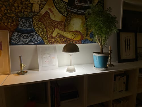 Customer photo review of Bordslampa - Svamplampa Flowerbud - Batteridriven 5000 mAH