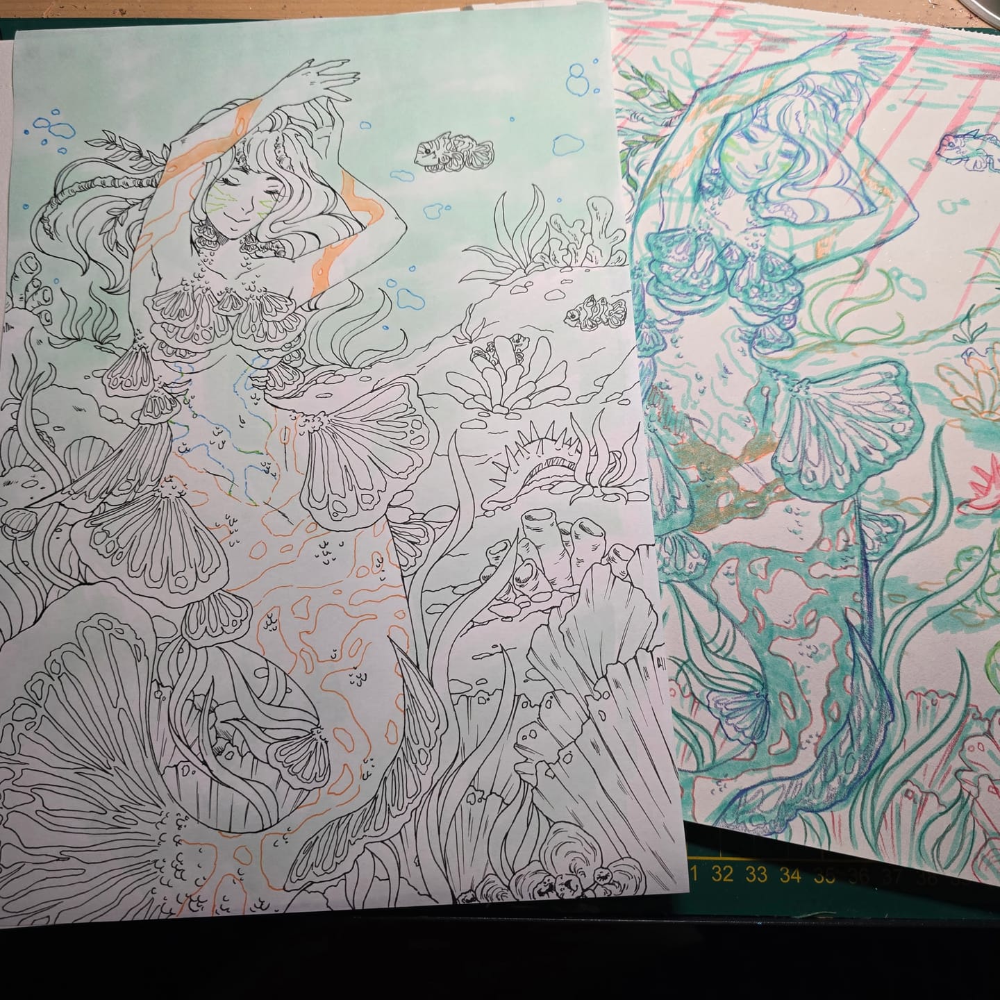 Customer photo review of Ohuhu Kohala Liquid Fineliner Drawing Pens,9 Pack