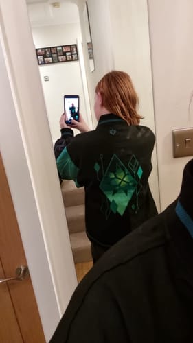 Customer photo review of Genshin Varsity Jacket Preorder