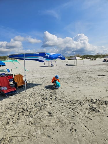 Customer photo review of ShadeSock - Wind-Inflating, Silent Beach Shade