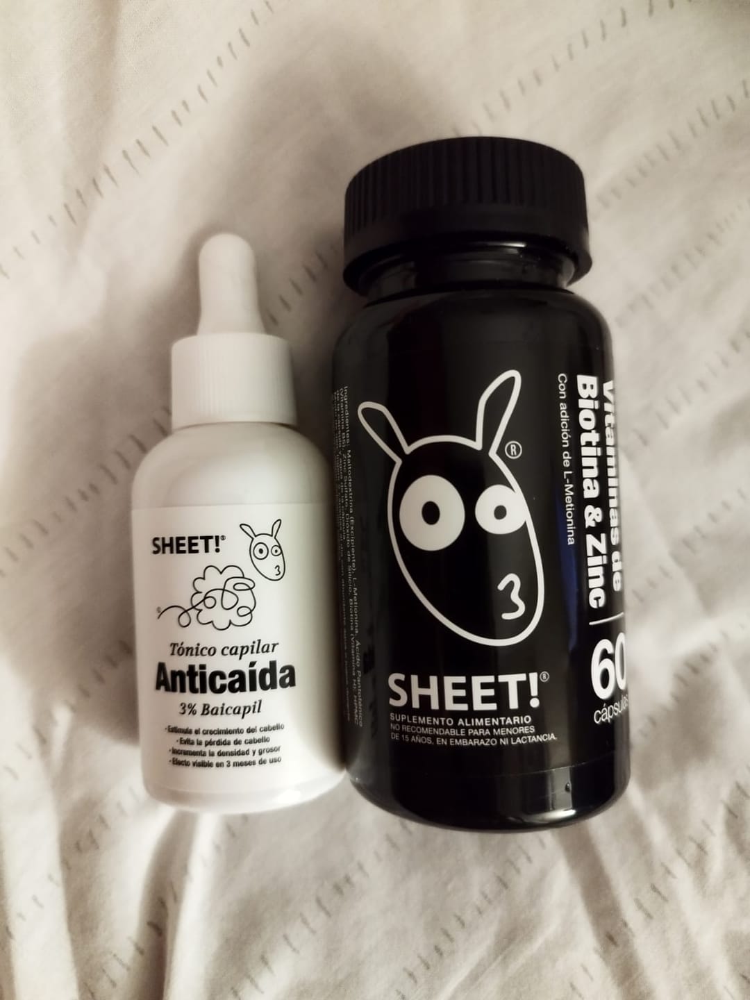 Customer photo review of TRATAMIENTO ANTICAÍDA DE PELO PARA 1 MES + BIOTINA
