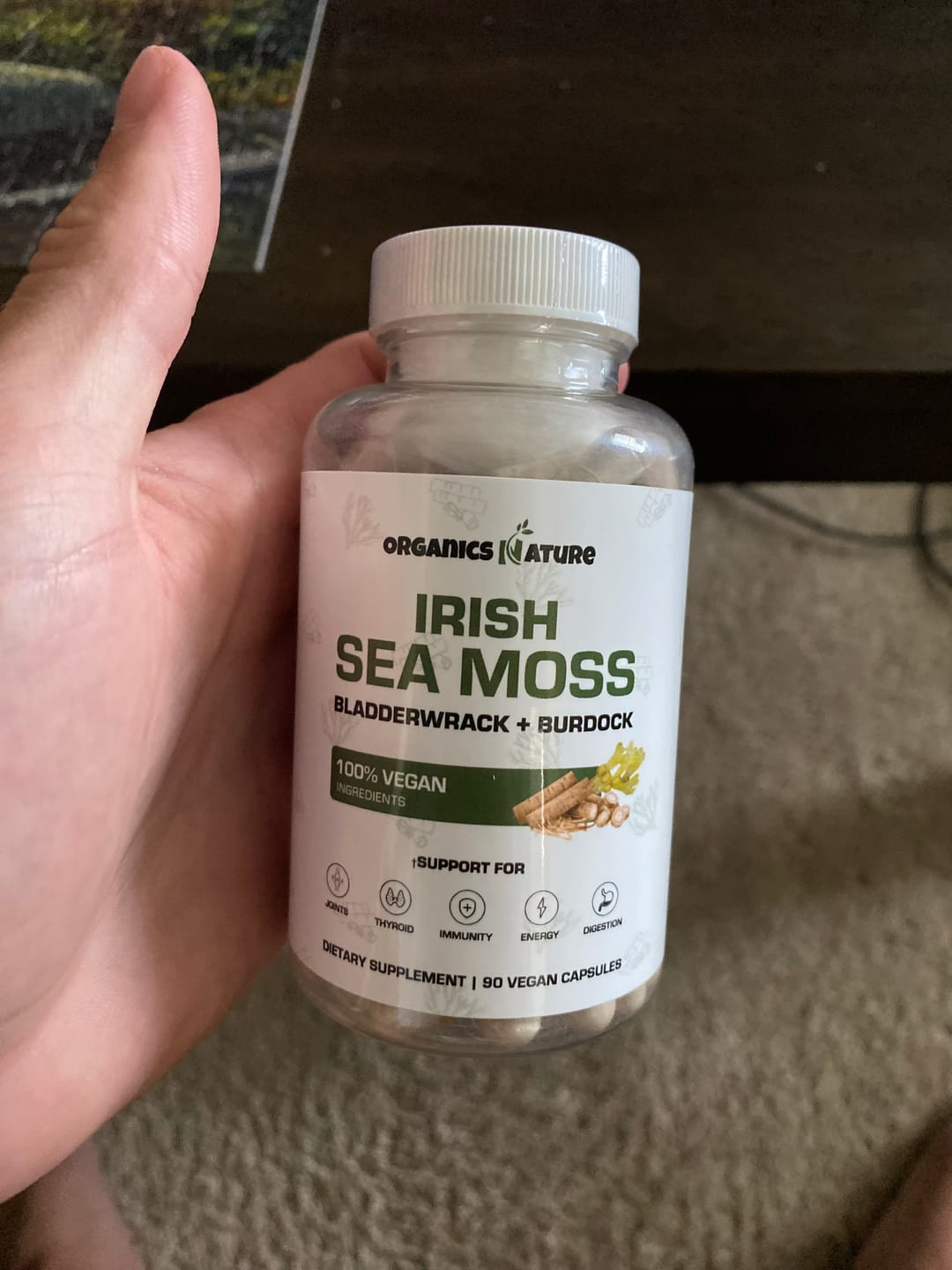 Customer photo review of Organic Irish Sea Moss With Bladderwrack and Burdock Root - 45 Servings