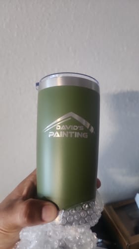 Customer photo review of Bundle (6) Custom Laser Engraved - 20oz Tumblers