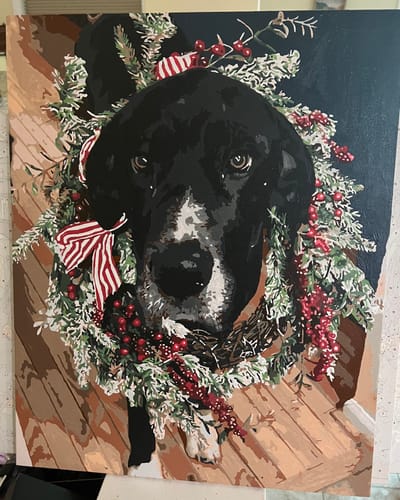 Customer photo review of Custom Paint by Numbers Kit