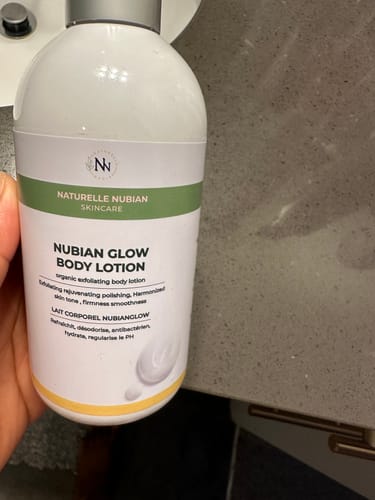 Customer photo review of NUBIAN GLOW BODY LOTION