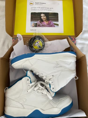 Customer photo review of VORTEX White Sky Men's High Top sneaker