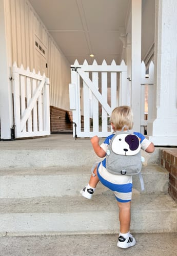 Customer photo review of Bruno The Dog Toddler Backpack