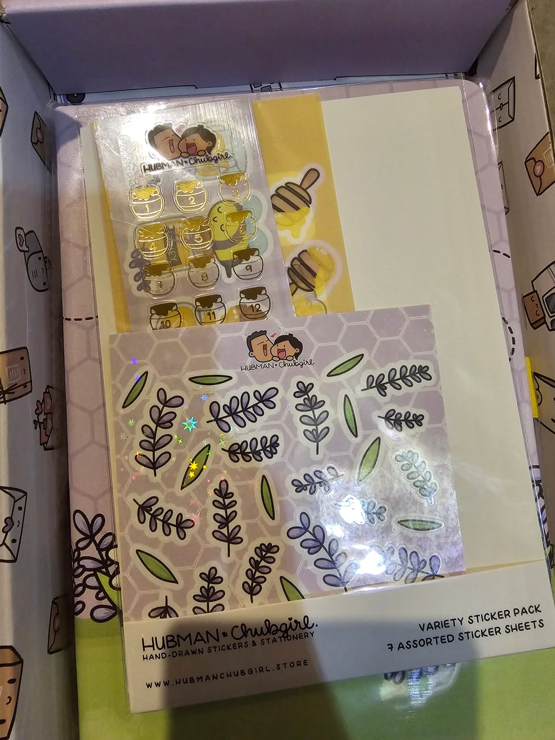 Customer photo review of Honey Lavender Variety Sticker Pack
