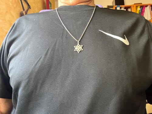 Customer photo review of Star of David Necklace for Men