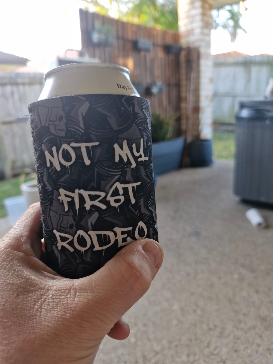Customer photo review of NOT MY FIRST Stubby Cooler