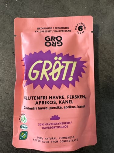 Customer photo review of Grøt med fersken, aprikos og kanel