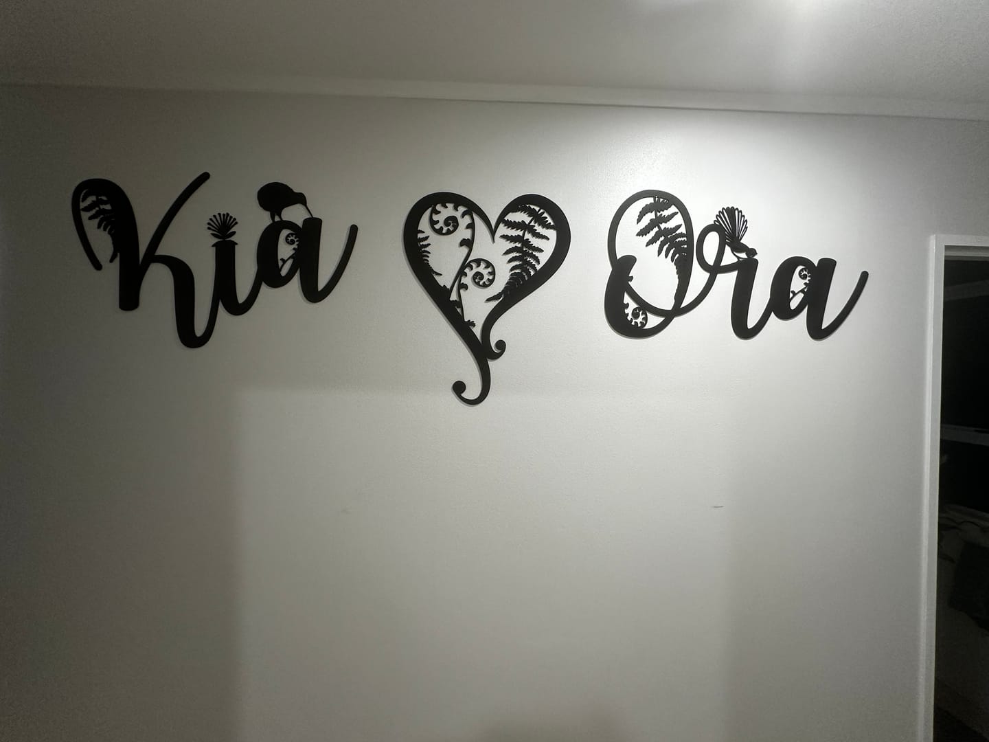Customer photo review of Fern & Koru Heart Wall Art