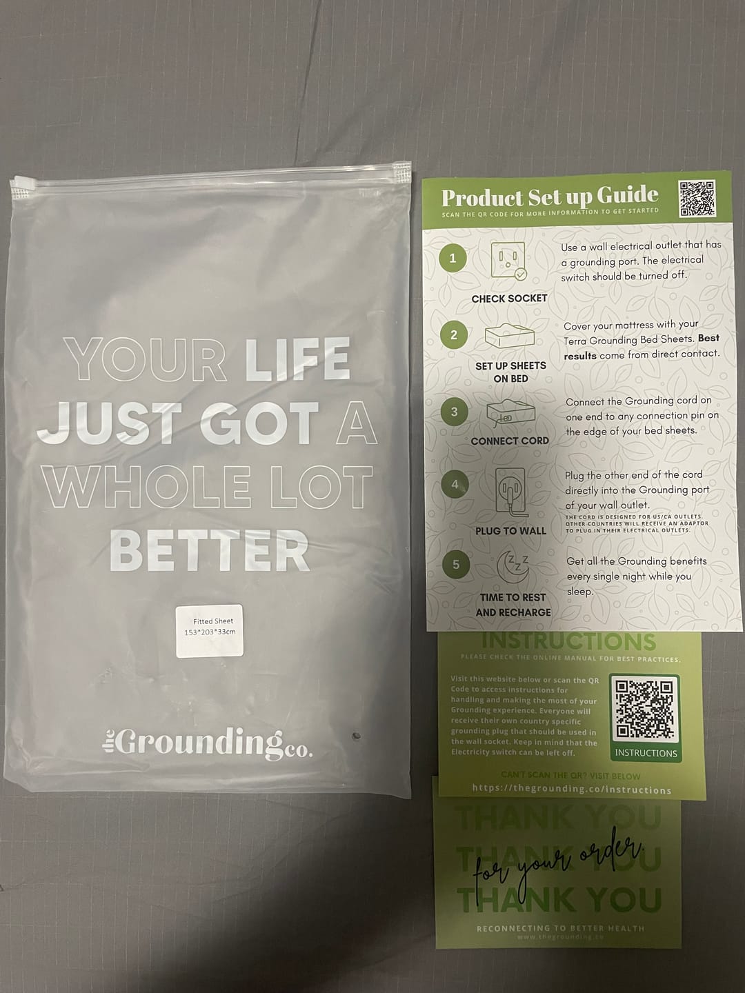 Customer photo review of Terra - Grounding Bed Sheet